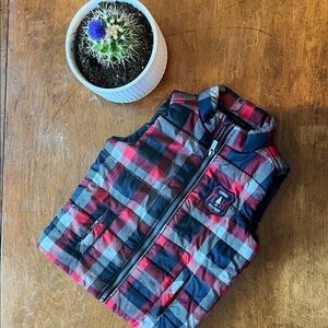 Tommy Hilfiger Red and Blue Kids Plaid Vest